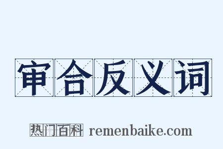 审合反义词是什么意思的图片